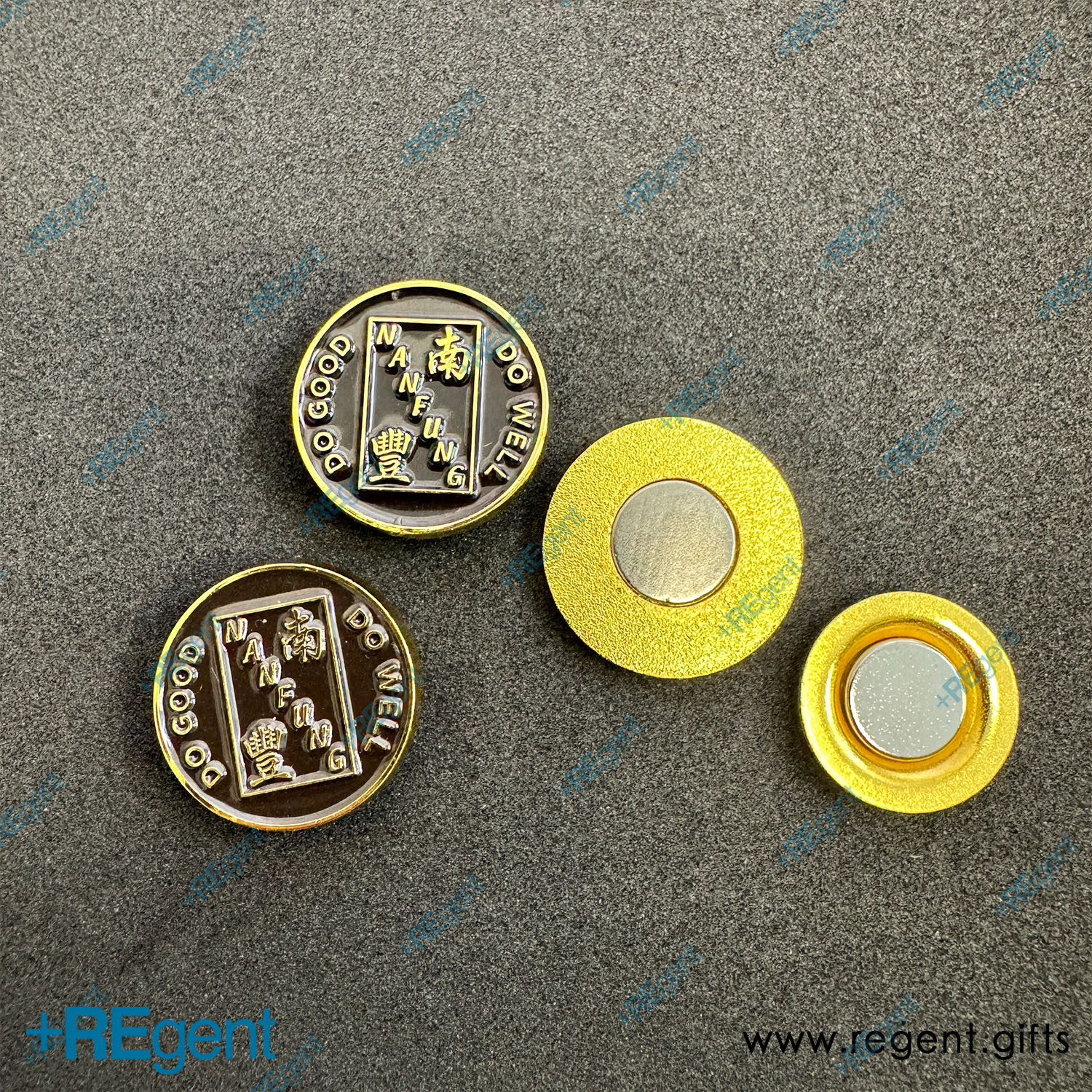 查看【企業形象升級】南豐集團訂製：匯浚禮品打造「Do Good Do Well」金屬磁鐵襟章的禮品訂製案例,禮品編號:21257