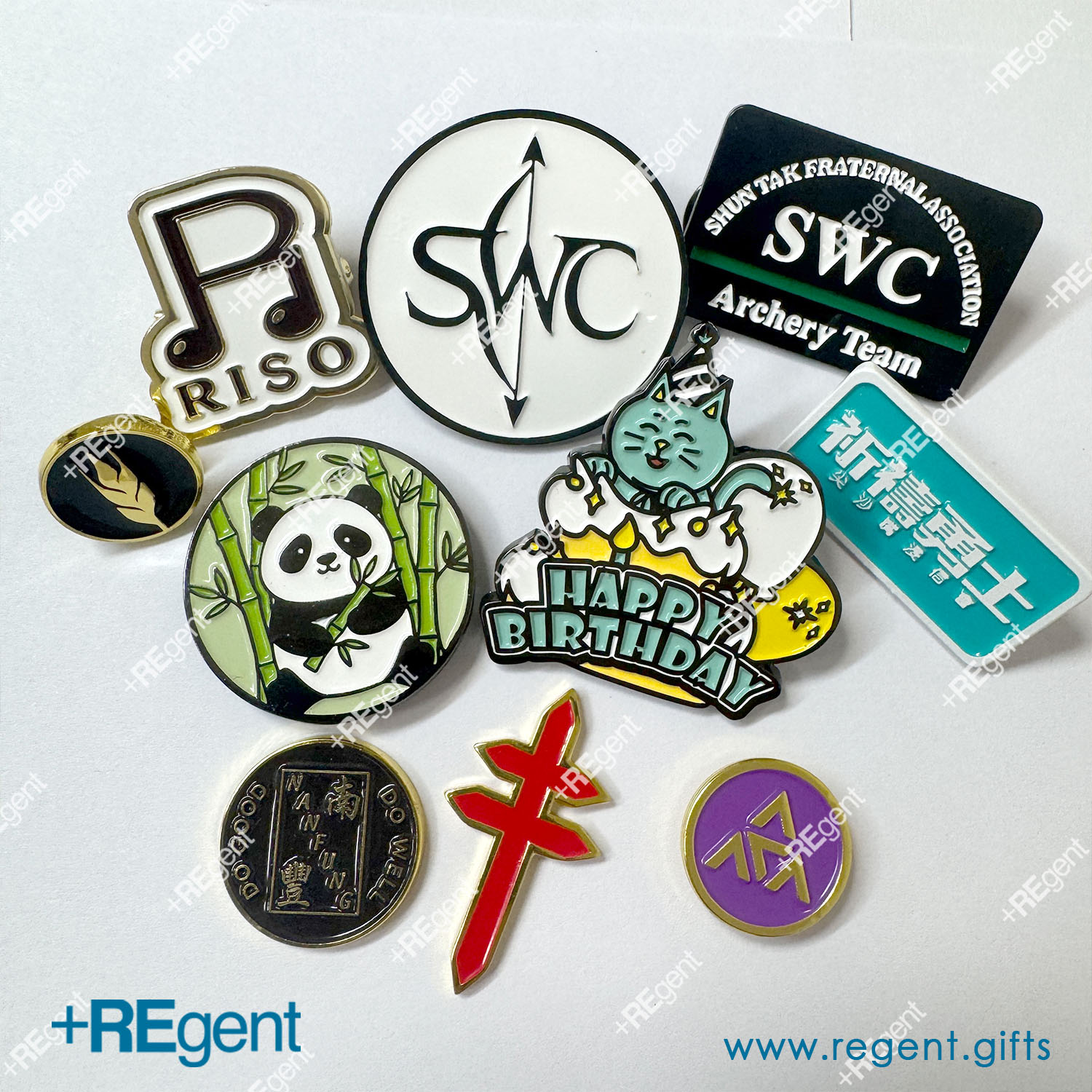 金屬襟章烤漆工藝實例｜Regent Gifts