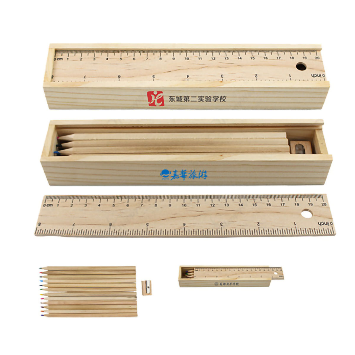 21441 - 12色木盒彩鉛定製LOGO原木鉛筆教育培訓宣傳禮品 21441-12色木盒彩鉛定製LOGO原木鉛筆教育培訓宣傳禮品