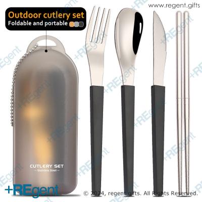 21268 - 不銹鋼摺疊便攜餐具