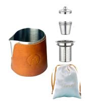 21346 - 304不鏽鋼便攜沖茶壺套裝推薦 | 戶外露營旅行工夫茶具 | 可客製化刻字送禮首選