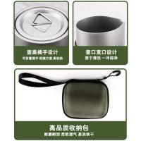21348 - 鈦化合金便攜旅行茶具套裝 | 雙層隔熱露營茶具