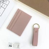 21361 - PU皮十字紋大容量證件卡包鑰匙扣套裝