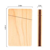 21366 - アメリカンスタイルのブラックウォルナット携帯名刺入れ、ビジネスギフト、刻印可能