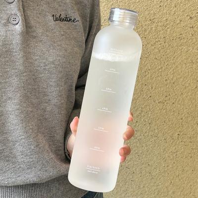 時間刻度磨砂防漏Tritan水杯 - 21440